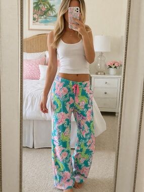 Lilly Pulitzer Pajama Pants XXS Coral Starfish Print Lounge Beachy Tropical